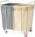 Hoctieon 2 Section Laundry Sorter Cart, 400L Rolling Hamper by Hoctieon