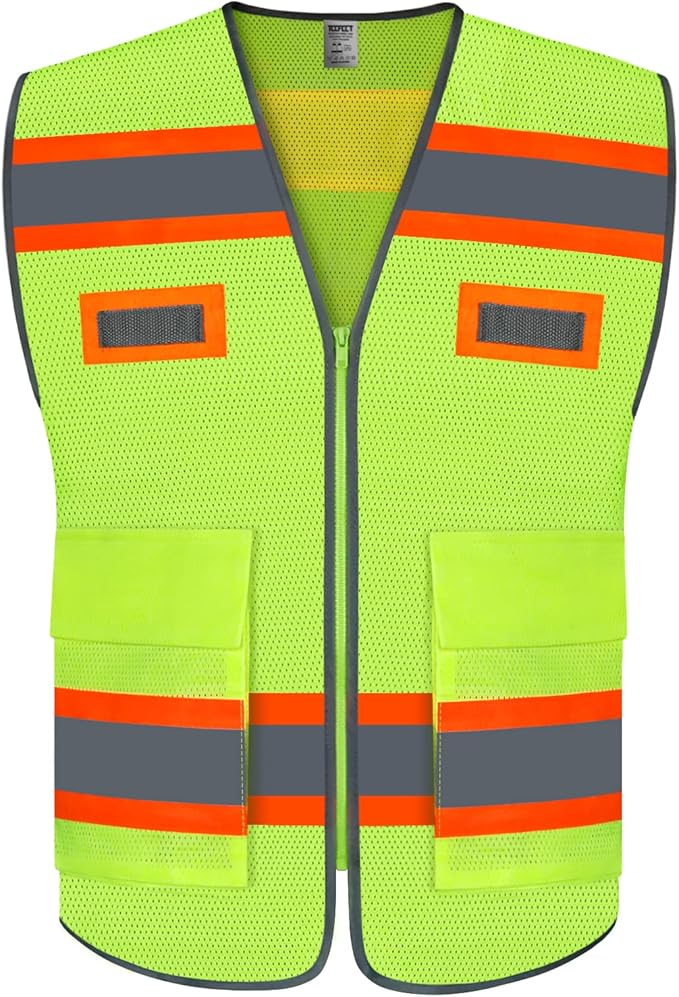 TCCFCCT Mesh Construction Safety Vest by TCCFCCTPROFESSIONALSAFETYSOLUTIONS