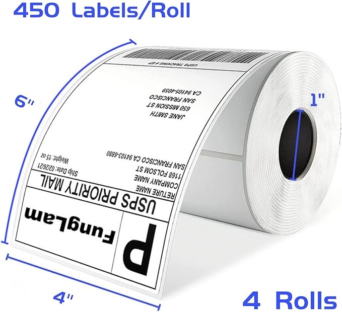 FungLam 4"x6" Thermal Shipping Labels - Image 2