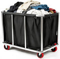 Commercial Laundry Cart with Wheels Industrial 12 Bushel Hamper Sorters Large by XIJIXILI