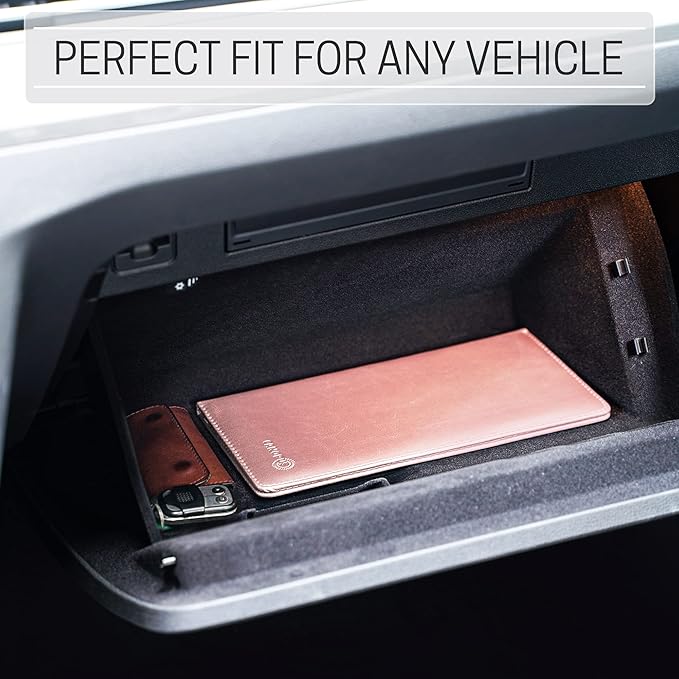 CANOPUS Car Registration and Insurance Holder, PU Leather Card Holder, Vehicle - Image 6