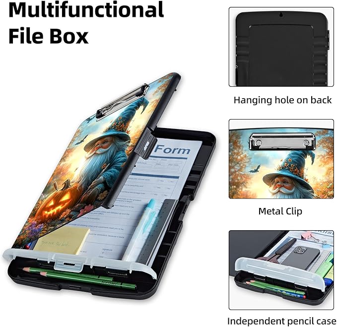 Clipboard with Storage Box & Pen Holder, Heavy Duty Clip Boards 8.5x11 - Image 3