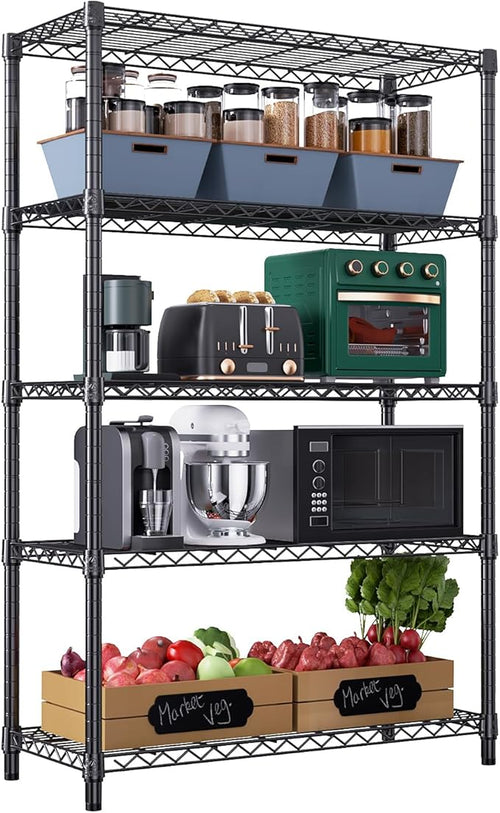 1750 lbs Steel Storage Shelving 5-Tier Utility Shelving Unit Steel Organizer by MEIGAOPLASTICANDMETALHKCOLIMITED