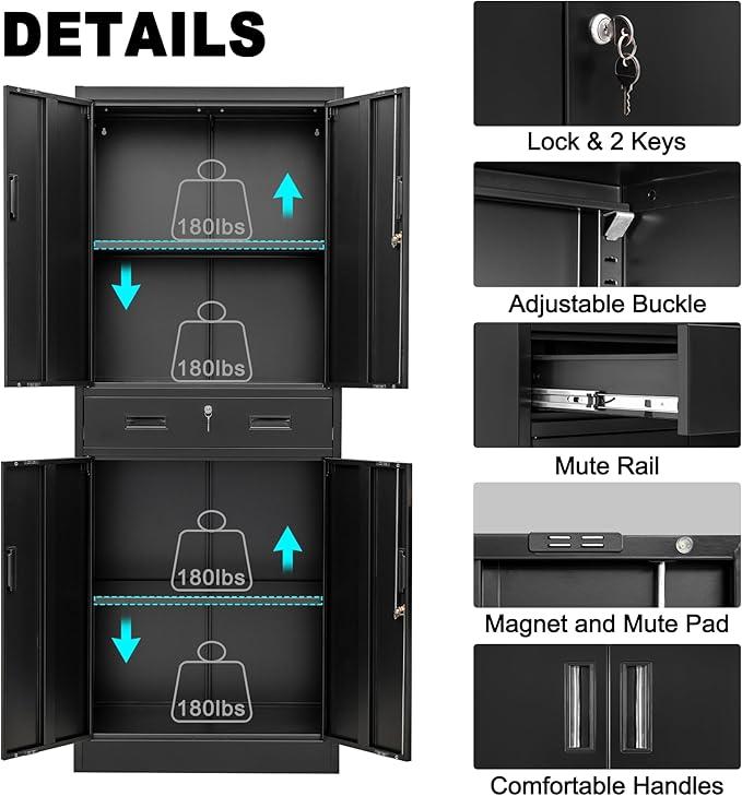 Metal Storage Cabinet, Steel Cabinet - Image 4