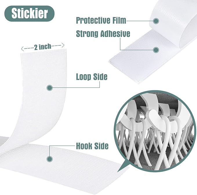 Navona 27Ft x 2 Inch Hook and Loop Strips - Image 3
