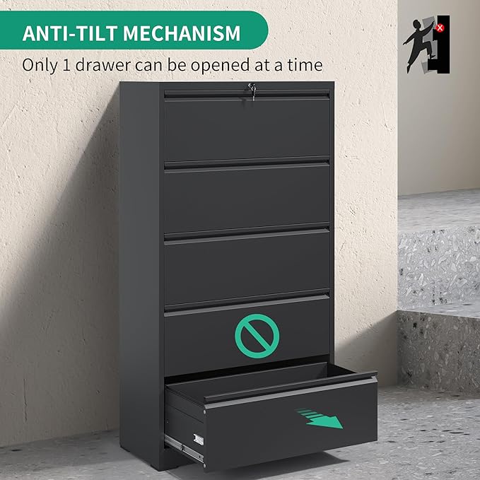 Lateral File Cabinets 5 Drawer - Image 6