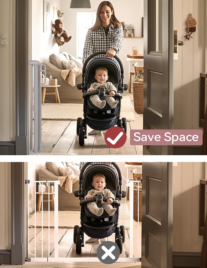 Retractable Baby Gate, Momcozy Extra Wide Mesh Baby Gates - Image 4