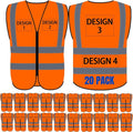BeautyWill Custom Logo Safety Vest S, 4XL Personalized Safety Vest High by BeautyWill