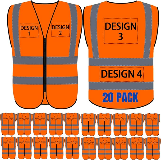 BeautyWill Custom Logo Safety Vest S, 4XL Personalized Safety Vest High by BeautyWill