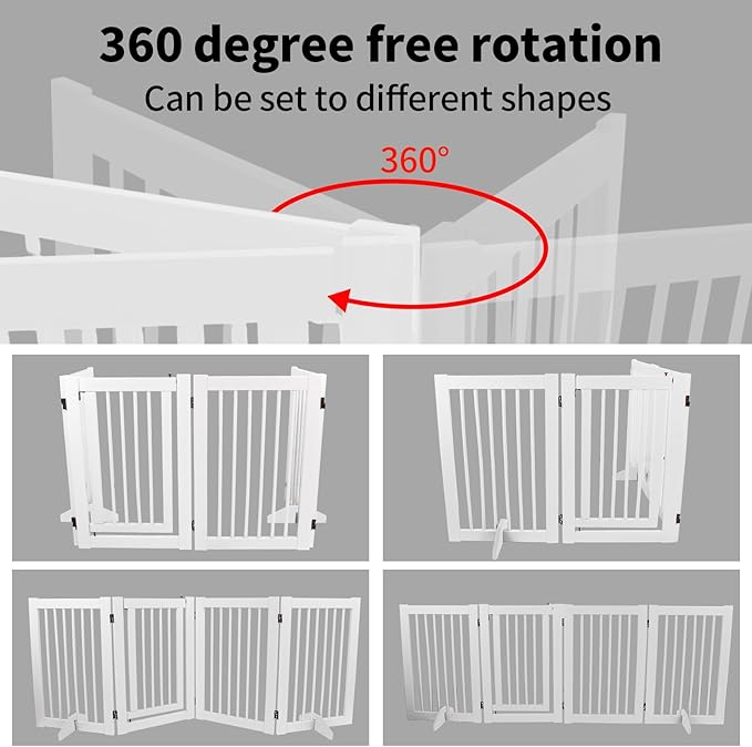 Wooden Freestanding Pet Gate, Pet Gate - Image 3