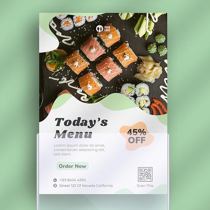 Henoyso 10 Pcs 8.5" x 14" Menu Cover Rigid Print Protectors Clear Heavy Duty - Image 6