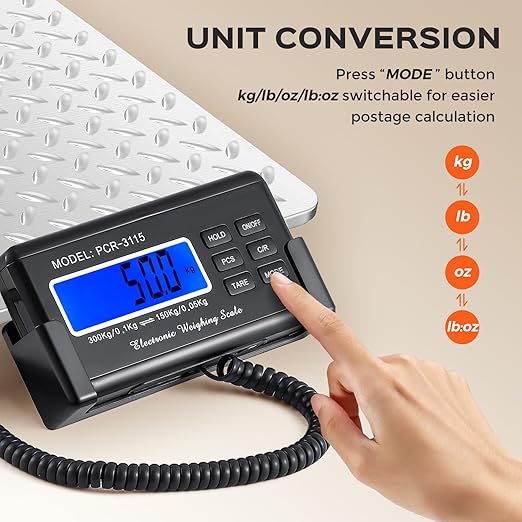 Bonvoisin Postal Scale Digital 300kg/660lb Parcel Shipping Scale - Image 6
