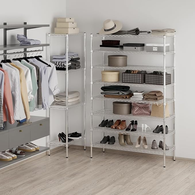 18" Deep x 48" Wide x 74" Height Wire Shelving Kit | 8-Tier | NSF Commercial - Image 4