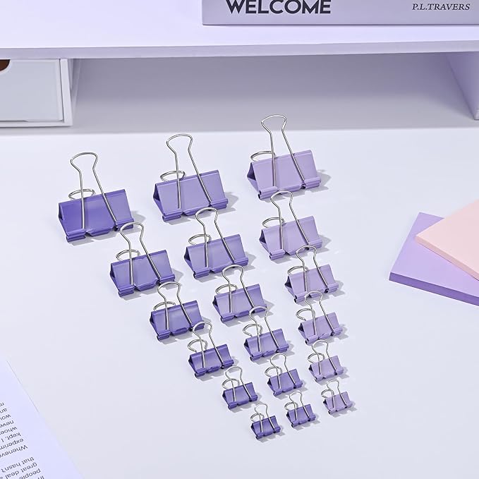Temiary Aesthetic Binder Clips, Binding Paperwork Clamps - Image 6