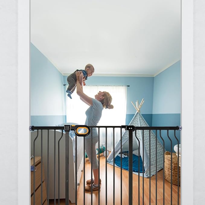 Gate for Baby Indoor 29-57'' Wide, Adjustable Safety Gate for Stairs No - Image 2