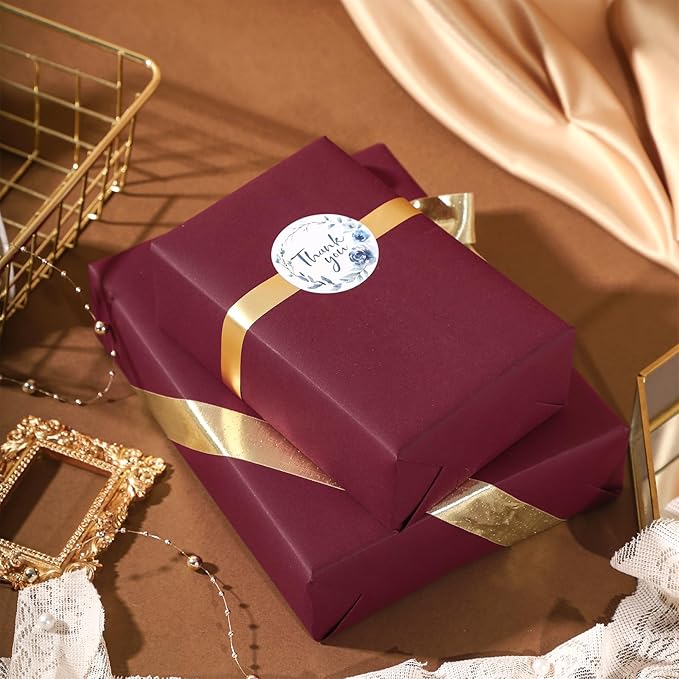 RUSPEPA Wine Red Kraft Paper Roll - Image 4
