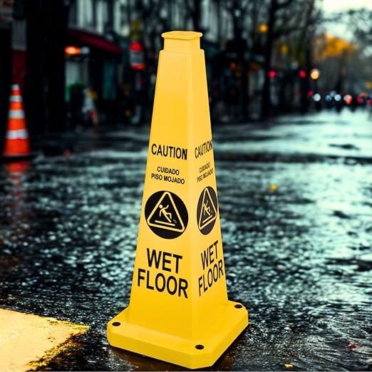BESEA Caution Wet Floor Sign 6 Pack, Non-Slip Floor Safety Cone - Image 6