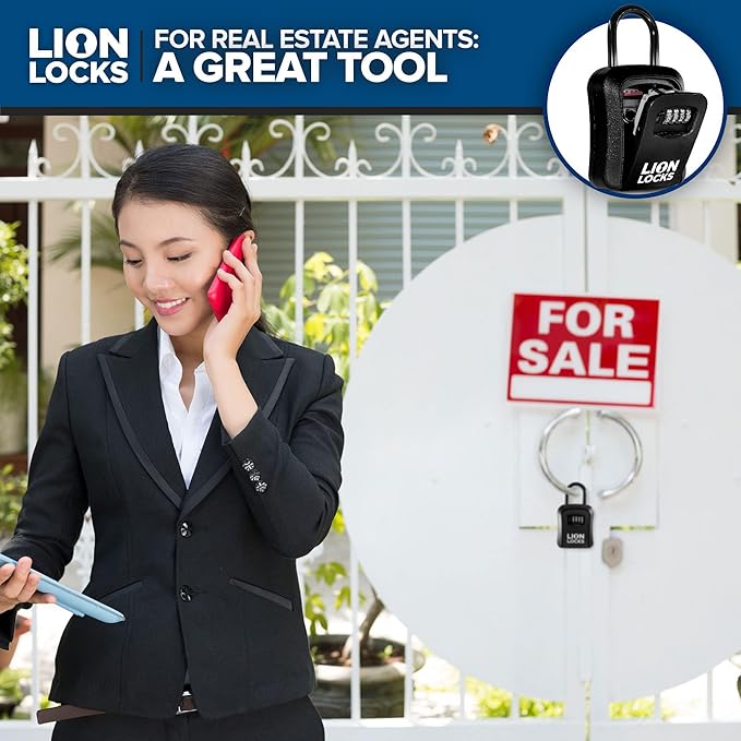 Lion Locks Lock Box for Keys, 6 Pack Black - Image 6