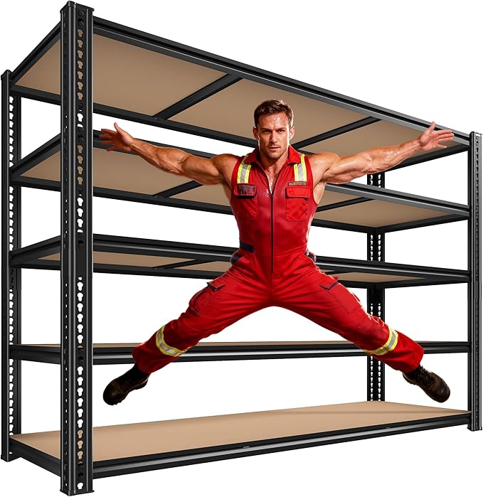 60" W Garage Shelving 72" H Metal Shelving 3500LBS Storage Shelves Heavy Duty 5 by Unknown