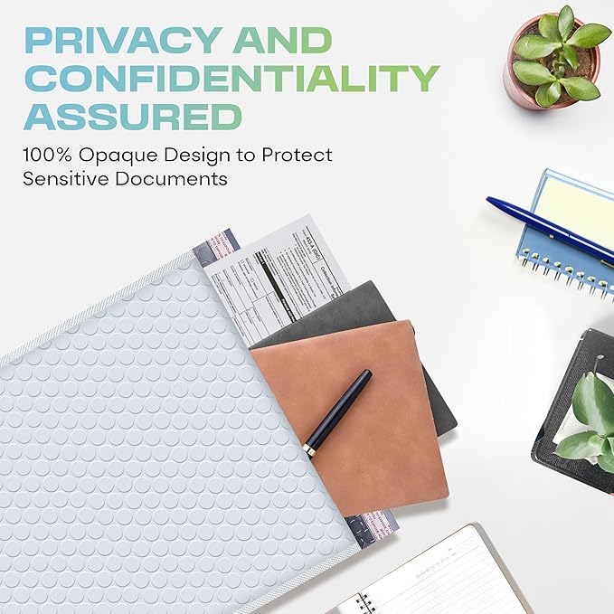 White Small Poly Bubble Mailers 5x10 inch #00 | Self Seal Padded Envelopes | - Image 6