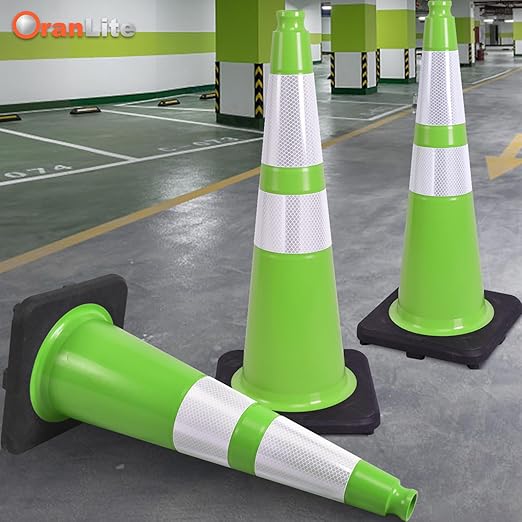 6 Pack 28" Inch Large PVC Traffic Cones - Image 2