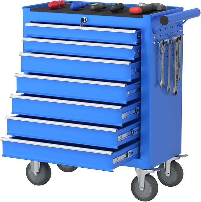 7 Drawers Large Capacity Rolling Tool Chest, Metal Tool Box by Granper%EF%BC%9AGrandPerfect
