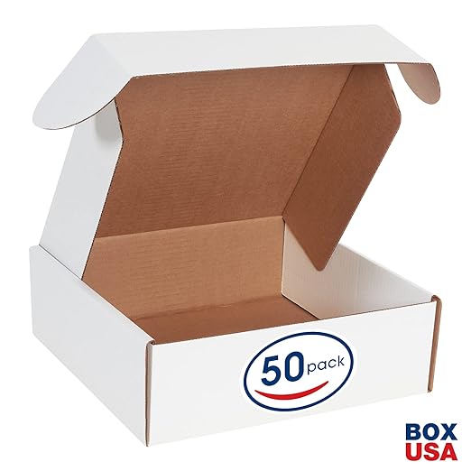 Box USA 12" Deluxe Shipping Boxes 12"L x 12"W x 4"H, Gifts or Bulk Business - Image 2