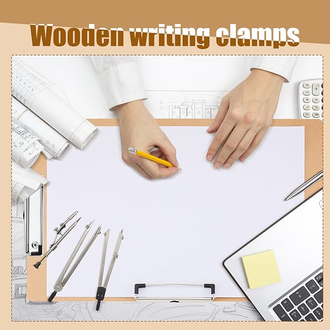 Henoyso 4 Pcs 11x17 Clipboard Wooden Lap Board - Image 5