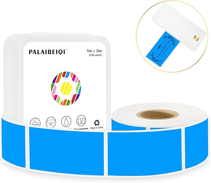 1x2 inch Blank Removable Freezer Labels Printable Rectangle Stickers 500PCS by Palaibeiqi
