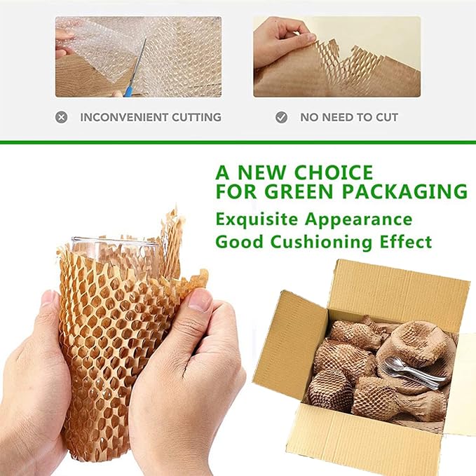Honeycomb Packing Paper Wrap 15"x400' Sustainable Alternative to Bubble - Image 6