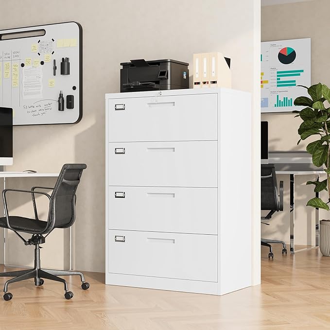 File Cabinet 4 Drawer, Lateral Filing Cabinet - Image 2