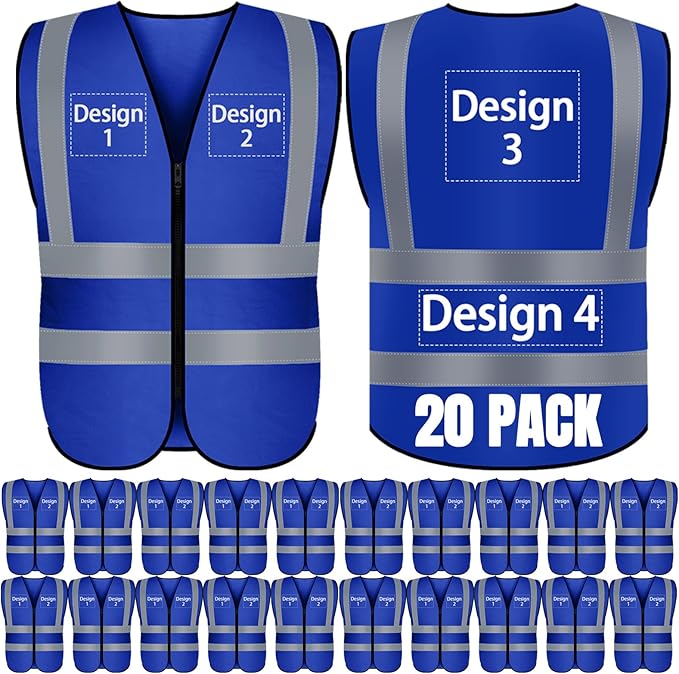 BeautyWill Custom Logo Safety Vest S, 4XL Personalized Safety Vest High by BeautyWill