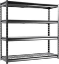 The Atlas 72" W Heavy Duty Garage Shelving Load 8000 Lbs, 4 Tier Metal Storage by Shuntong