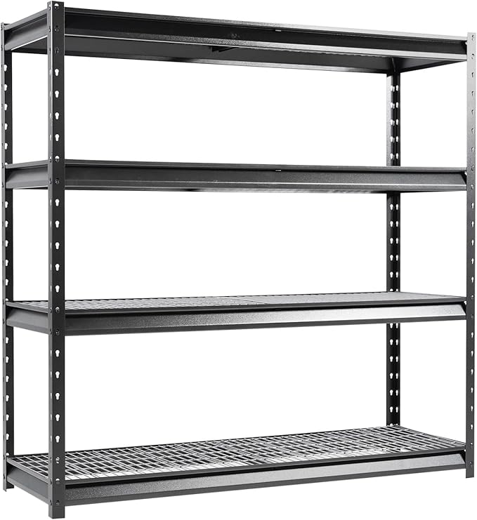 The Atlas 72" W Heavy Duty Garage Shelving Load 8000 Lbs, 4 Tier Metal Storage by Shuntong