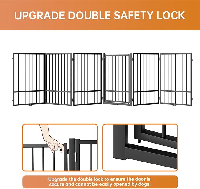 Full Metal Freestanding Dog Gate - Image 4