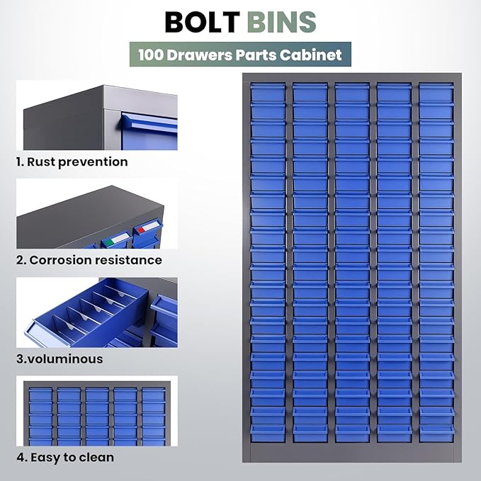 100 Drawers Nut and Bolt Organizer - Image 6
