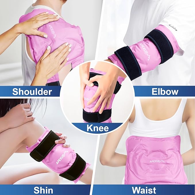APEXUP Ice Pack for Knee Pain Relief, Large Reusable Wrap After Surgery - Image 7