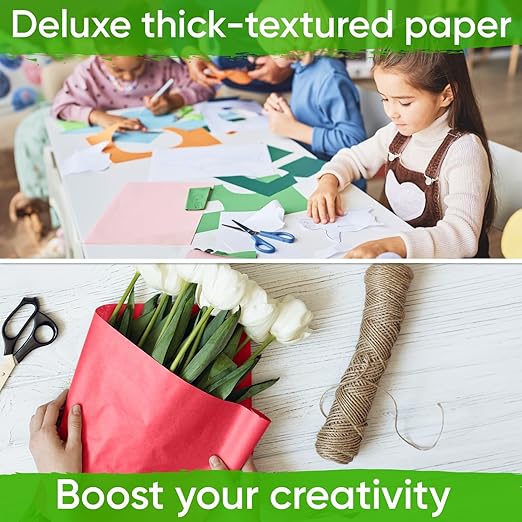9" x 1200" USA-Made Multi-Color Kraft Paper Rolls, 45 lbs/66 GSM, 10 Rolls Set - Image 6