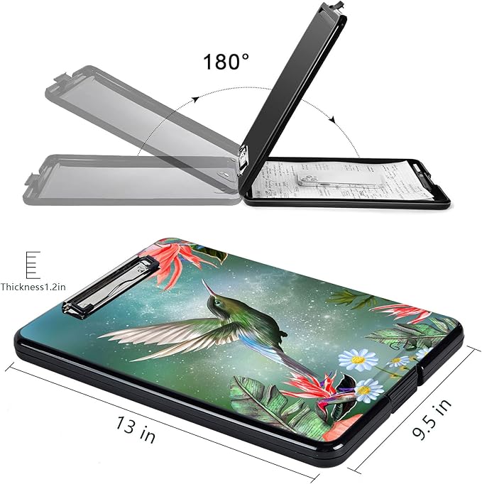 Clipboard with Storage, High Capacity Plastic Storage Clipboard with Low - Image 2