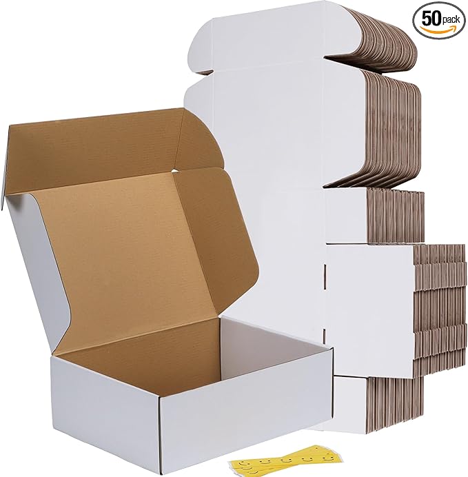 RLAVBL 12x9x4 Inches Shipping Boxes Set of 50, Mailer Boxes by RLAVBL