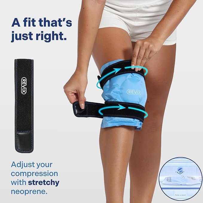 REVIX Ice Pack for Knee Pain Relief, Reusable Gel Ice Wrap for Leg Injuries - Image 6
