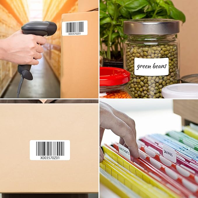 MFLABE 54 Rolls of 1000 2-1/4 x 1-1/4 Inch Direct Thermal Perforated Shipping - Image 5