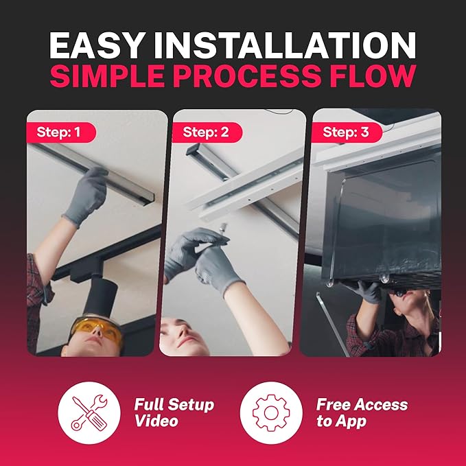 Adjustable Over Head Garage Bin Storage System Tote Lift Pro Overhead Storage - Image 3