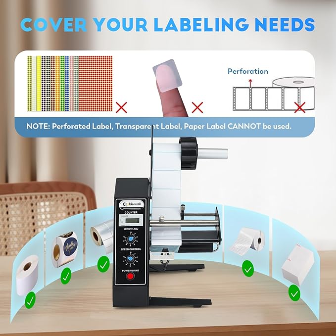 CGOLDENWALL Automatic Label Dispenser Sticker Roll Dispenser - Image 6