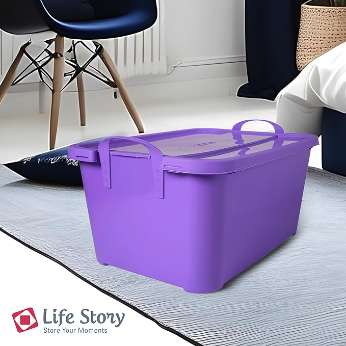 Life Story 6 Pack Light Duty Stackable Storage Bin, 55 Quart Home Organizer - Image 6