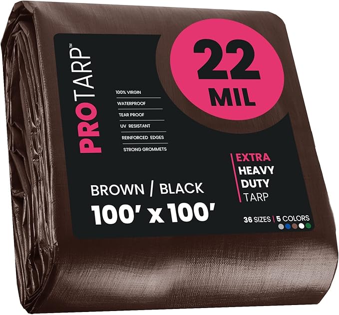 PROTARP Extreme Heavy Duty 22 Mil Tarp Cover, Waterproof, UV Resistant by Protarp