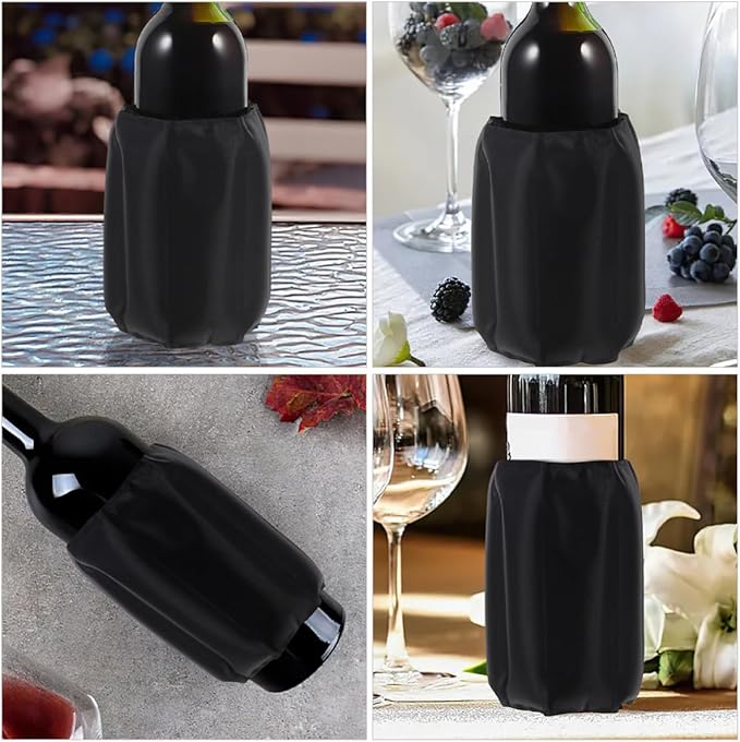 2Pcs Reusable Wine Cooler Sleeve Leakproof Insulated Gel Ice Packs - Image 3