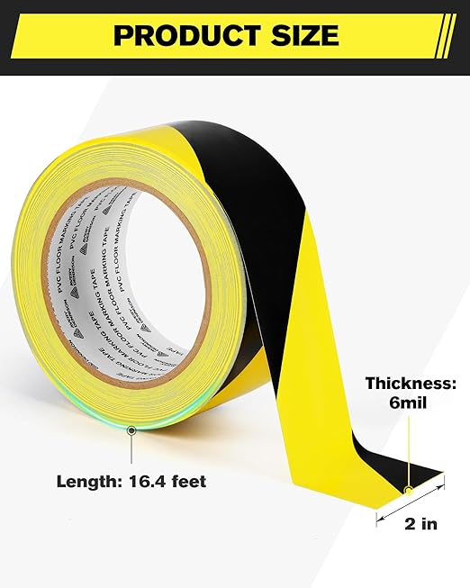 Avery Dennison Safety Floor Tape 2 Inch x 108 FT, Heavy-Duty PVC - Image 7