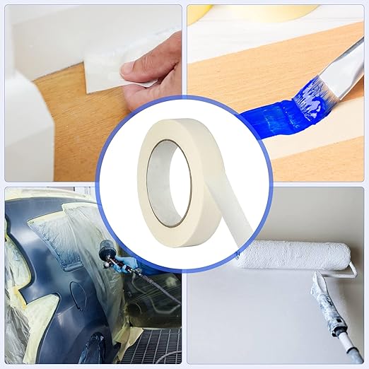 Masking Tape 1 inch Wide, 12 Rolls General Purpose Masking Tape Bulk - Image 5