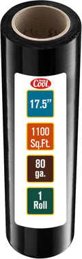 Simply Cool Black Stretch Wrap Industrial Strength Extra Thick 17.5" 1100 SqFt by SimplyCool